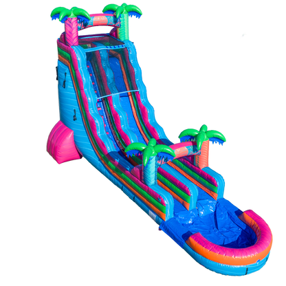 22FT Electric Tropics Single Lane Slide
