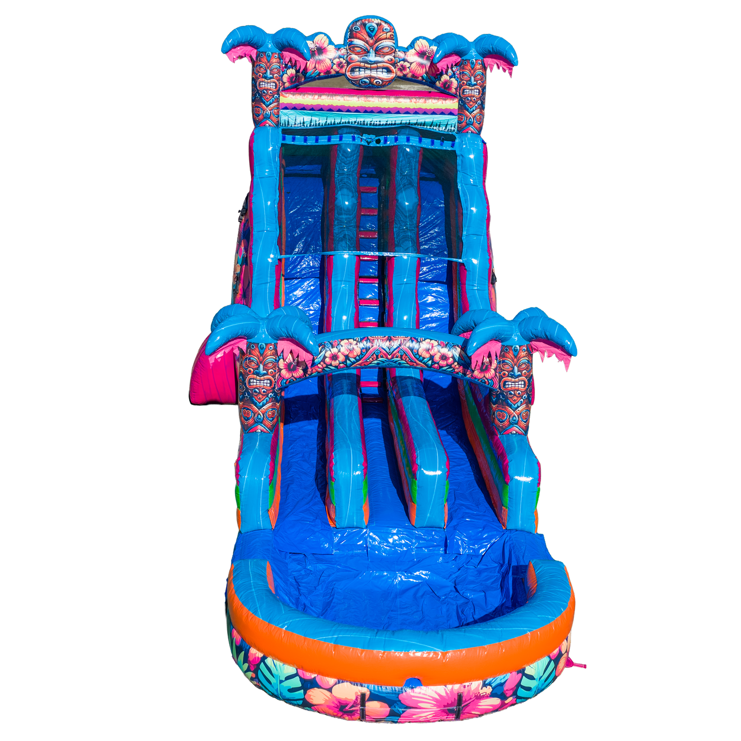 20FT Aloha Splash (Hawaiian Hibiscus) Dual Lane Slide