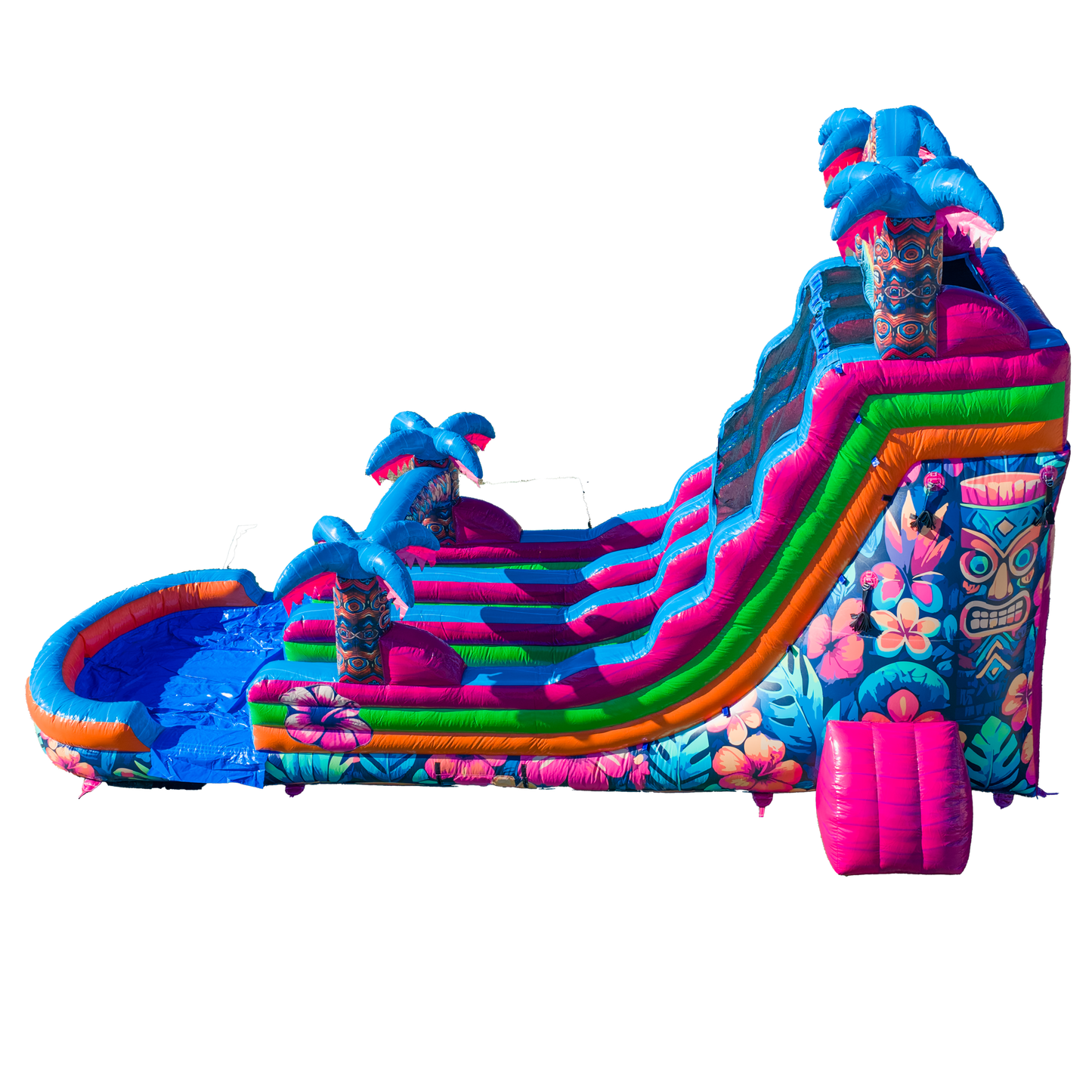 20FT Aloha Splash (Hawaiian Hibiscus) Dual Lane Slide