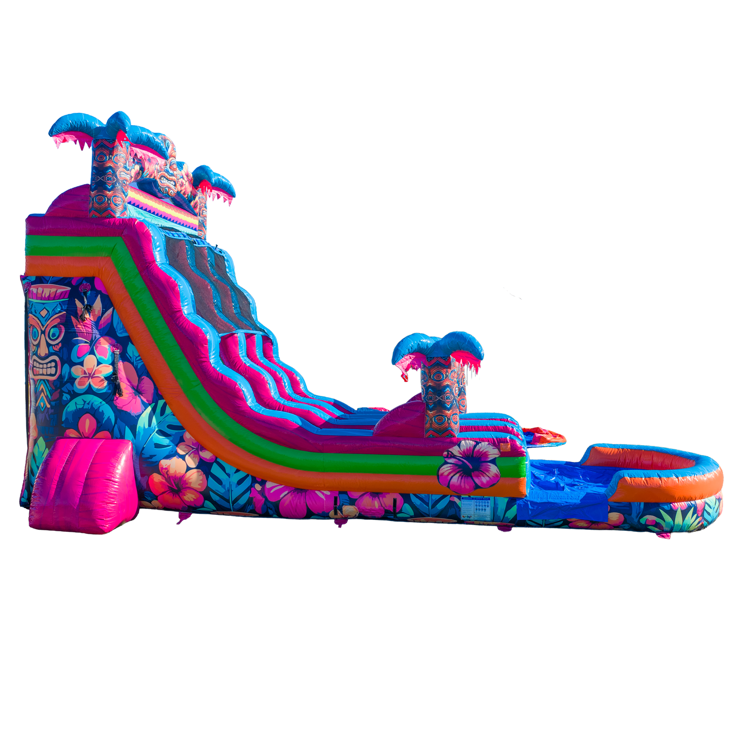 20FT Aloha Splash (Hawaiian Hibiscus) Dual Lane Slide