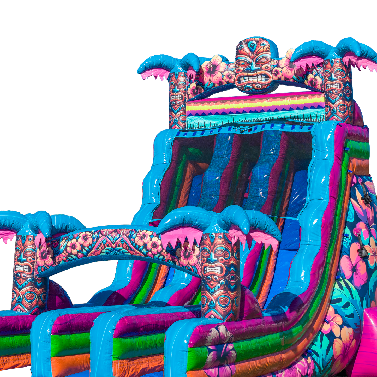 20FT Aloha Splash (Hawaiian Hibiscus) Dual Lane Slide