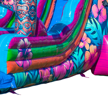 20FT Aloha Splash (Hawaiian Hibiscus) Dual Lane Slide
