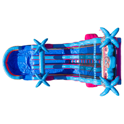 20FT Aloha Splash (Hawaiian Hibiscus) Dual Lane Slide