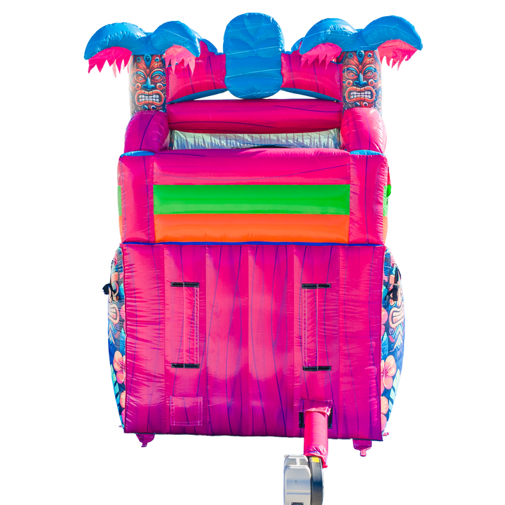 14FT Aloha Splash (Hawaiian Hibiscus) Single Lane Slide