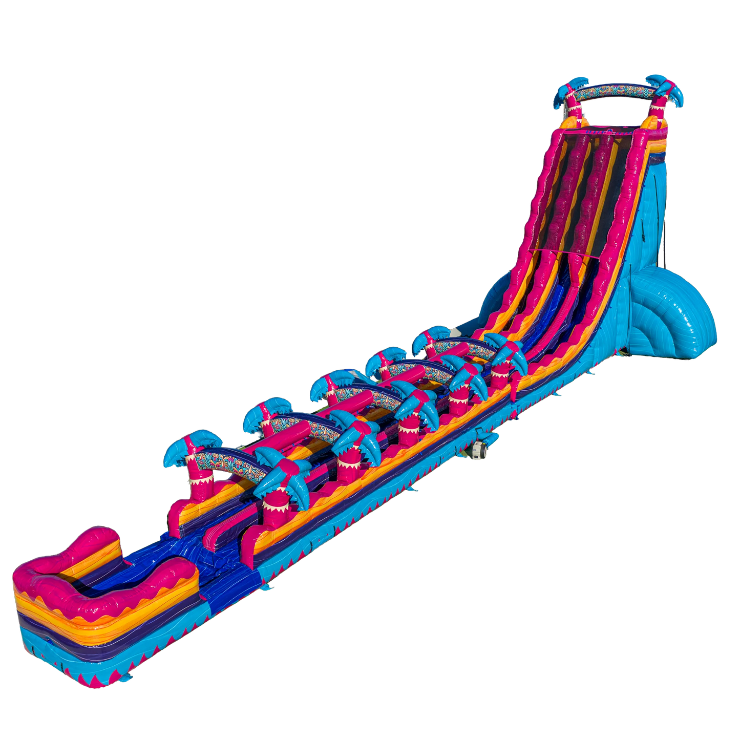 34ft Teal Rippling Rush Dual Lane Slip N Slide