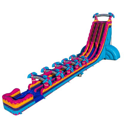 34ft Teal Rippling Rush Dual Lane Slip N Slide