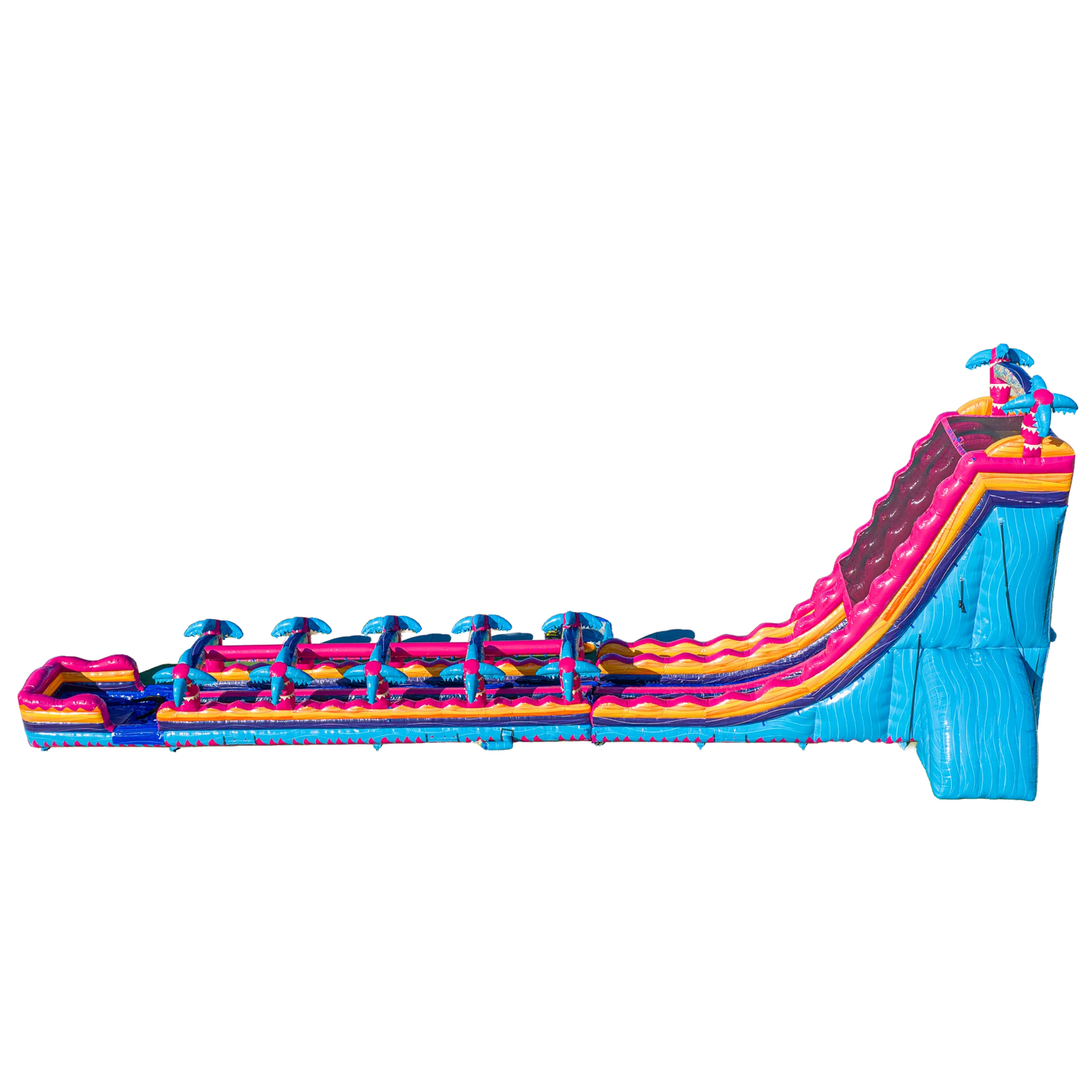 34ft Teal Rippling Rush Dual Lane Slip N Slide