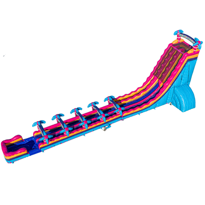 34ft Teal Rippling Rush Dual Lane Slip N Slide