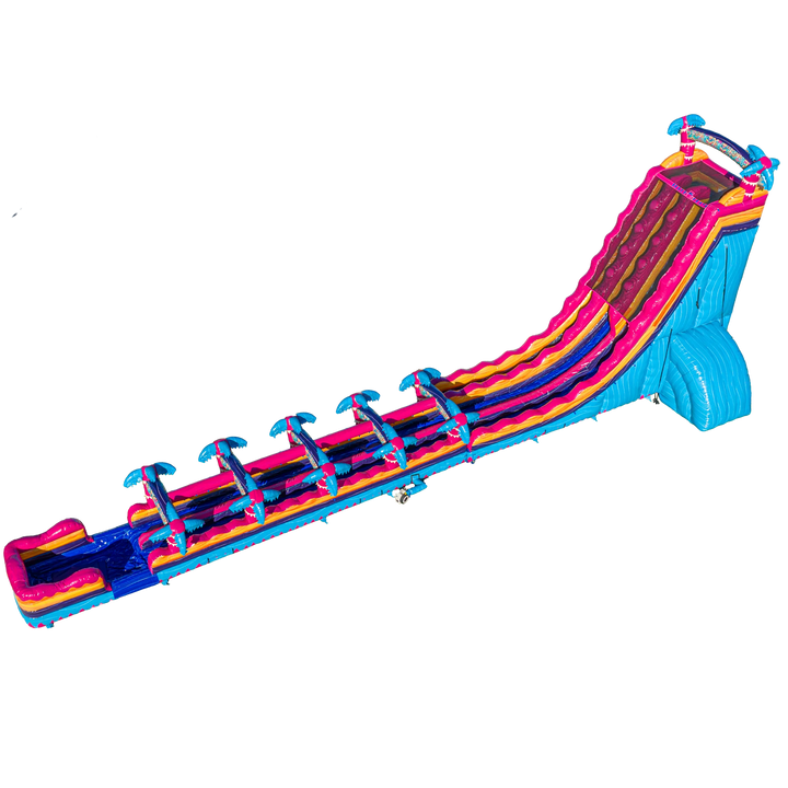 34ft Teal Rippling Rush Dual Lane Slip N Slide