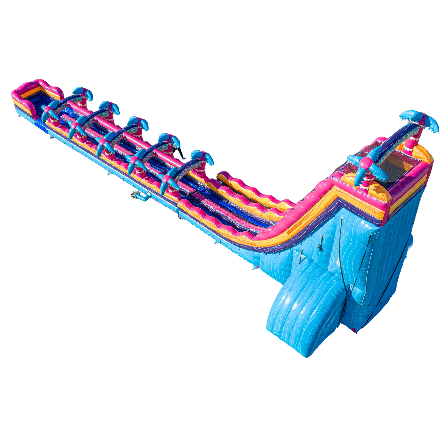 34ft Teal Rippling Rush Dual Lane Slip N Slide