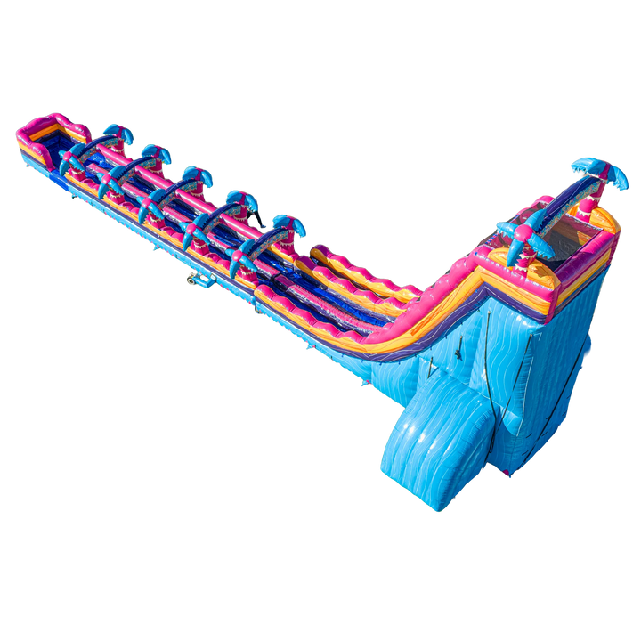 34ft Teal Rippling Rush Dual Lane Slip N Slide