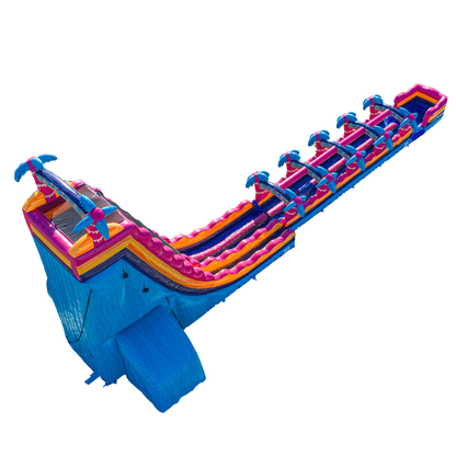 34ft Teal Rippling Rush Dual Lane Slip N Slide
