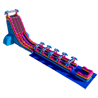 34ft Teal Rippling Rush Dual Lane Slip N Slide