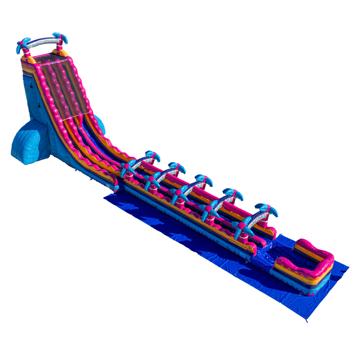 34ft Teal Rippling Rush Dual Lane Slip N Slide