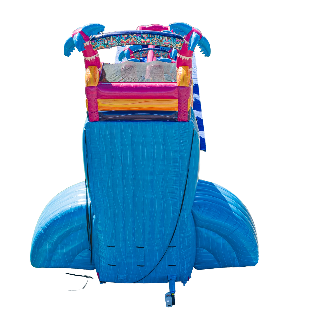 34ft Teal Rippling Rush Dual Lane Slip N Slide