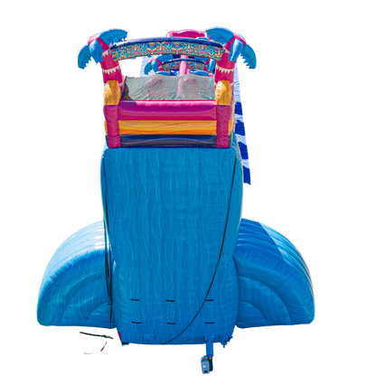 34ft Teal Rippling Rush Dual Lane Slip N Slide