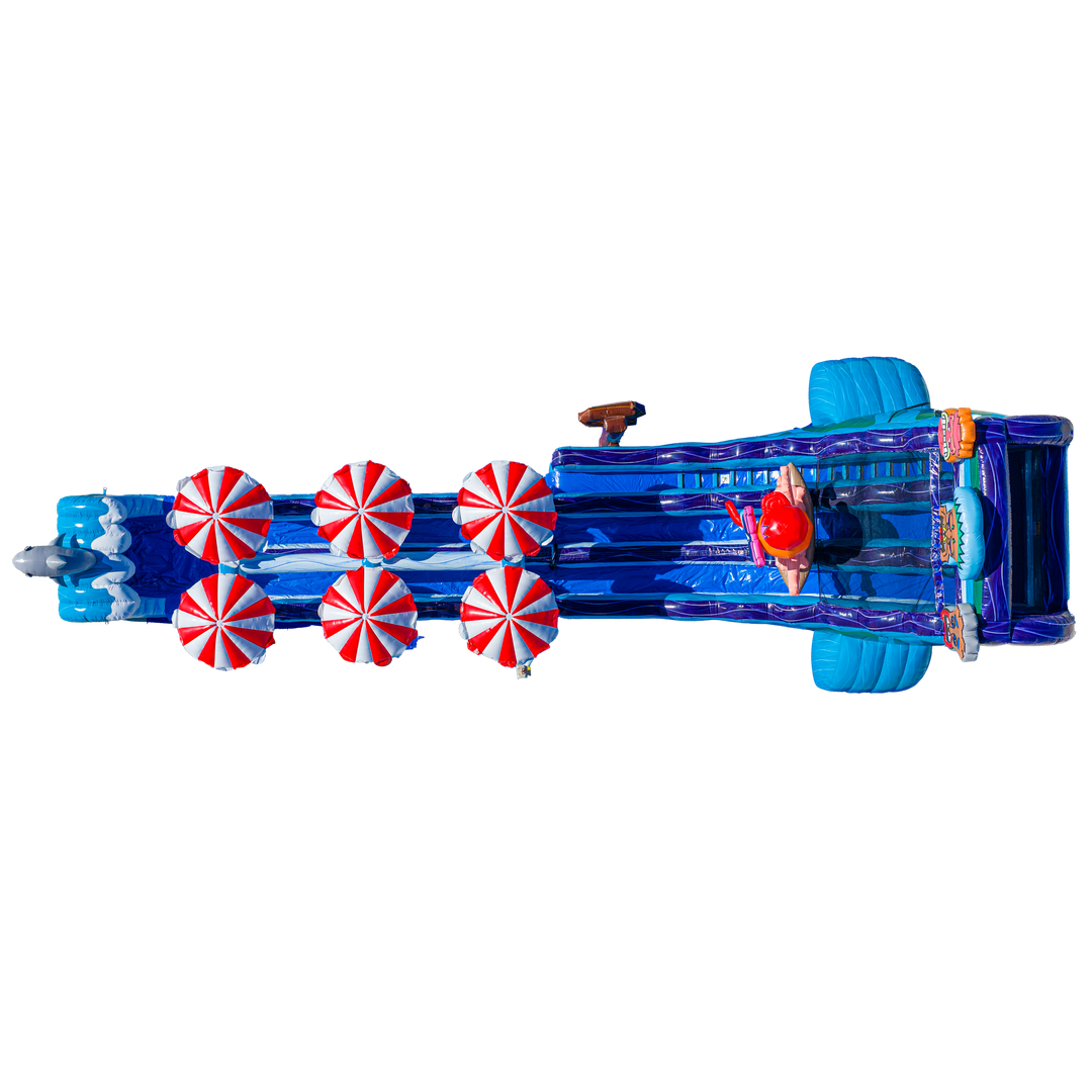 27FT Tiki Tovi Dual Lane Slide w/Slip n Slide