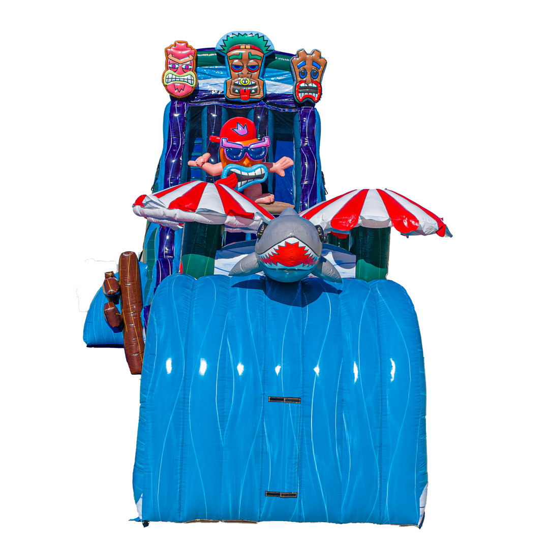27FT Tiki Tovi Dual Lane Slide w/Slip n Slide
