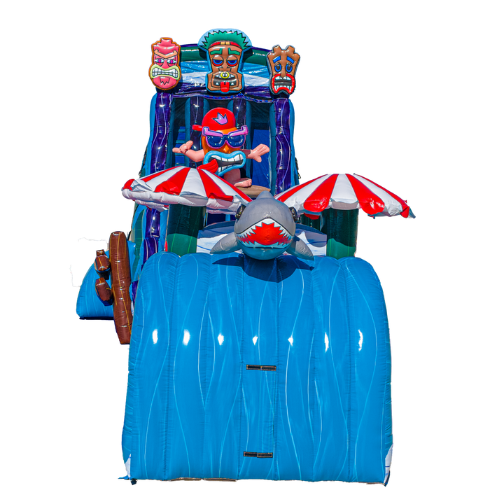 27FT Tiki Tovi Dual Lane Slide w/Slip n Slide