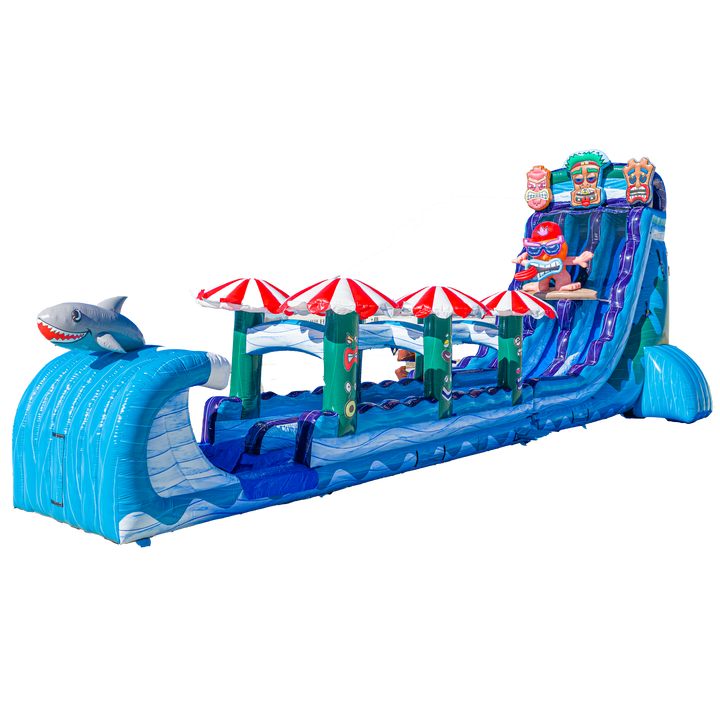 27FT Tiki Tovi Dual Lane Slide w/Slip n Slide
