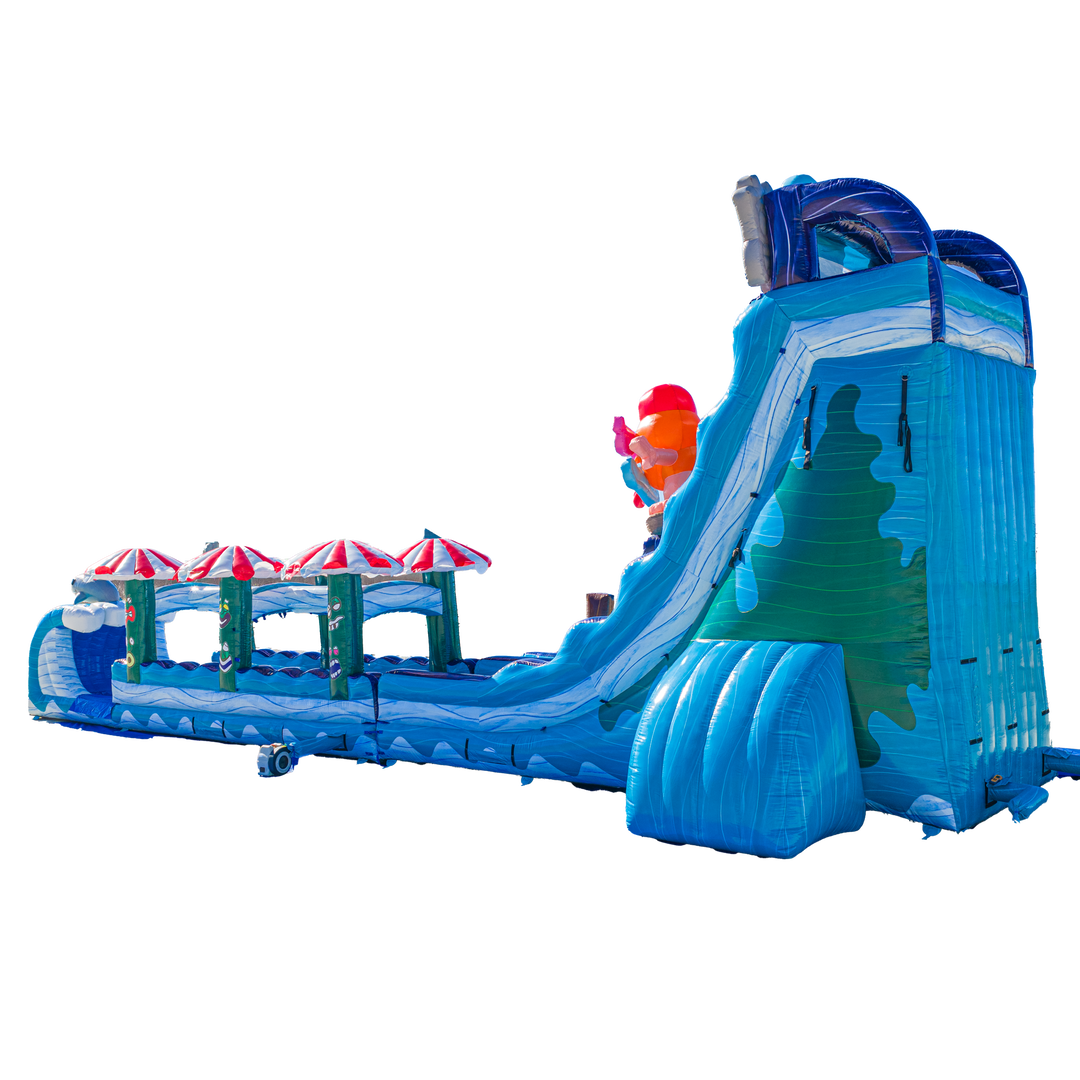 27FT Tiki Tovi Dual Lane Slide w/Slip n Slide