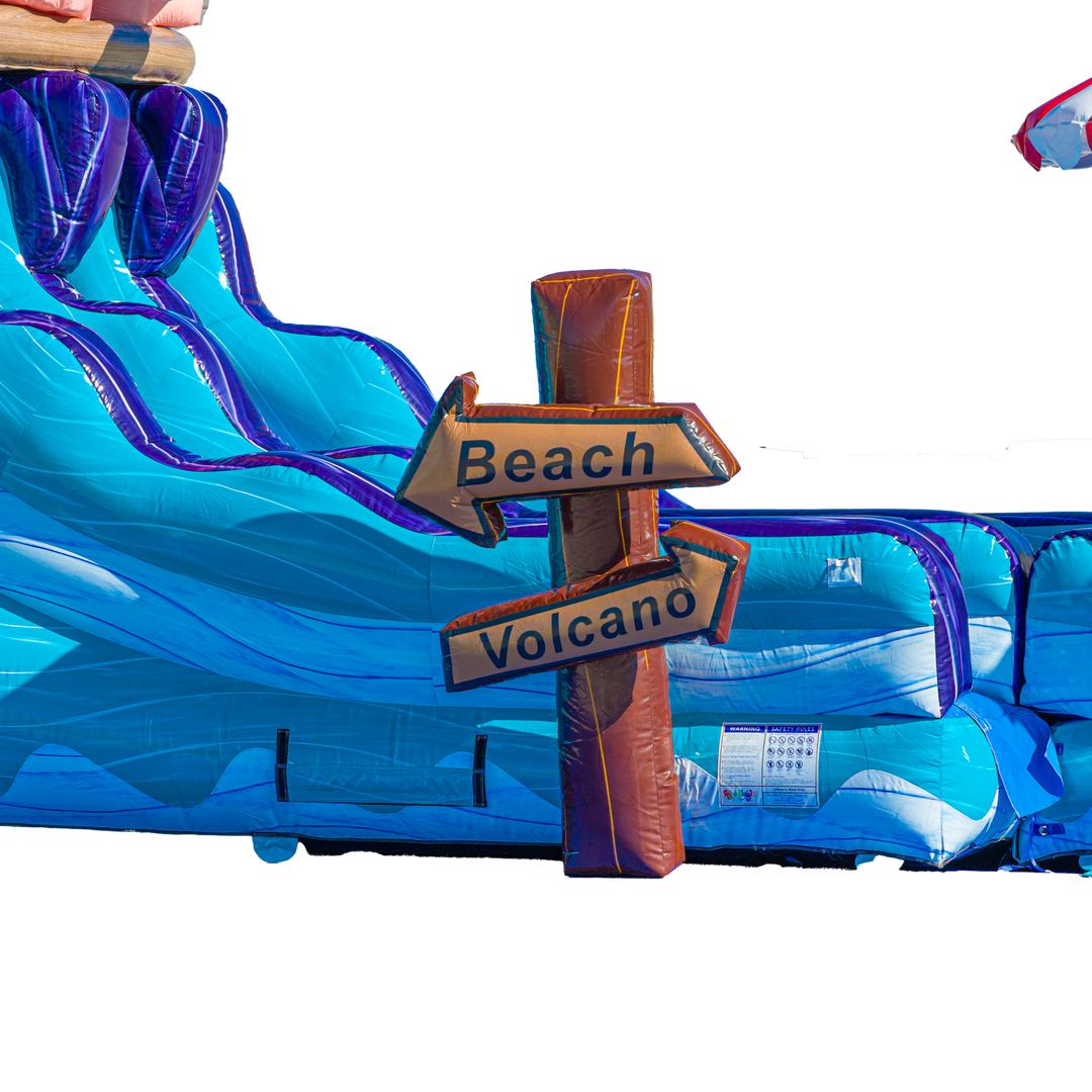 27FT Tiki Tovi Dual Lane Slide w/Slip n Slide