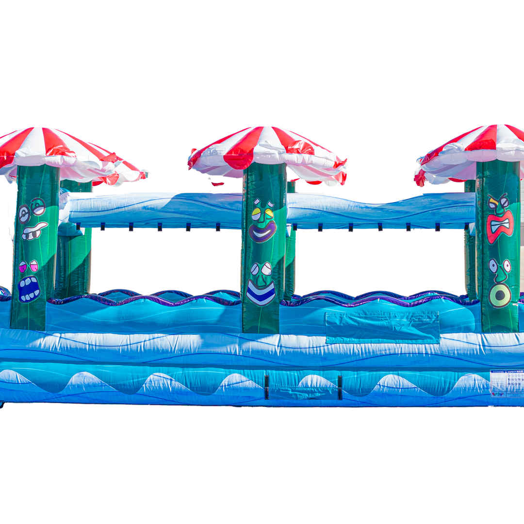 27FT Tiki Tovi Dual Lane Slide w/Slip n Slide