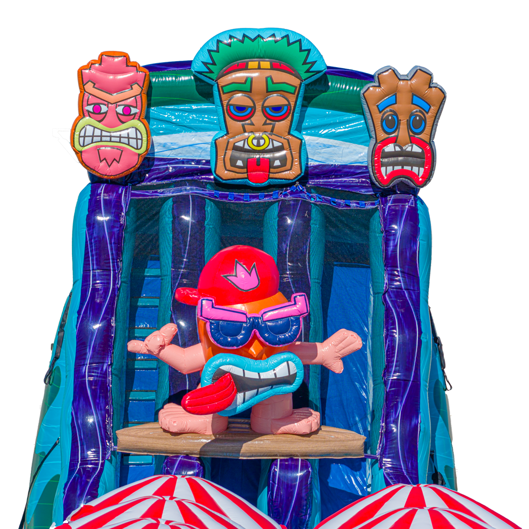 27FT Tiki Tovi Dual Lane Slide w/Slip n Slide