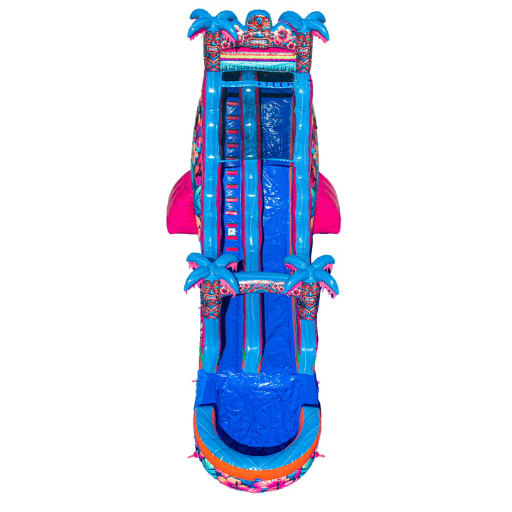 22FT Aloha Splash (Hawaiian Hibiscus) Single Lane Slide PA/NJ Certified (Splash pad)