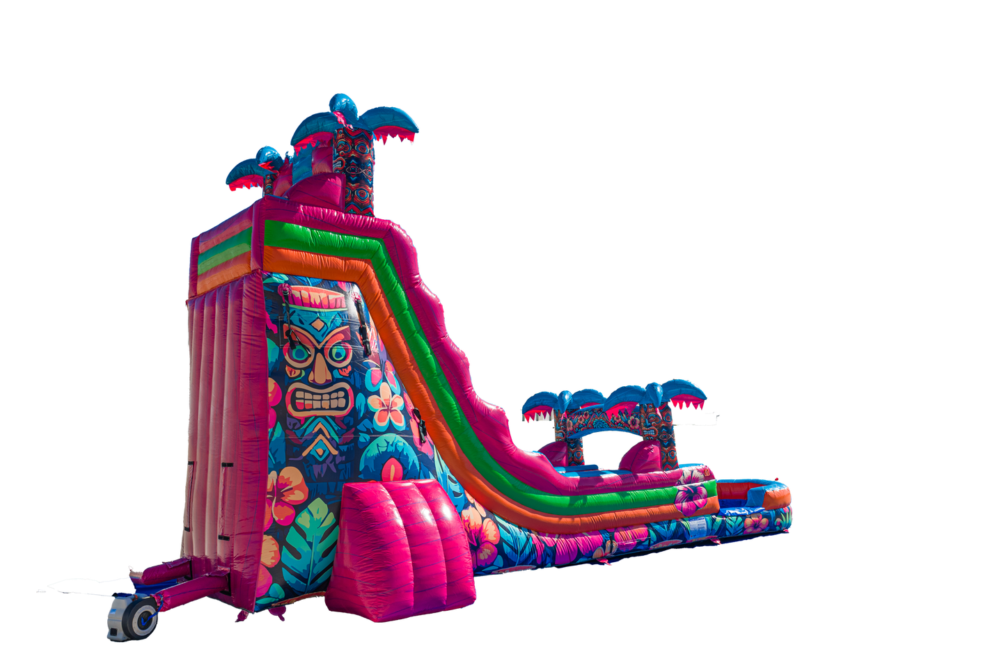 22FT Aloha Splash (Hawaiian Hibiscus) Single Lane Slide PA/NJ Certified (Splash pad)