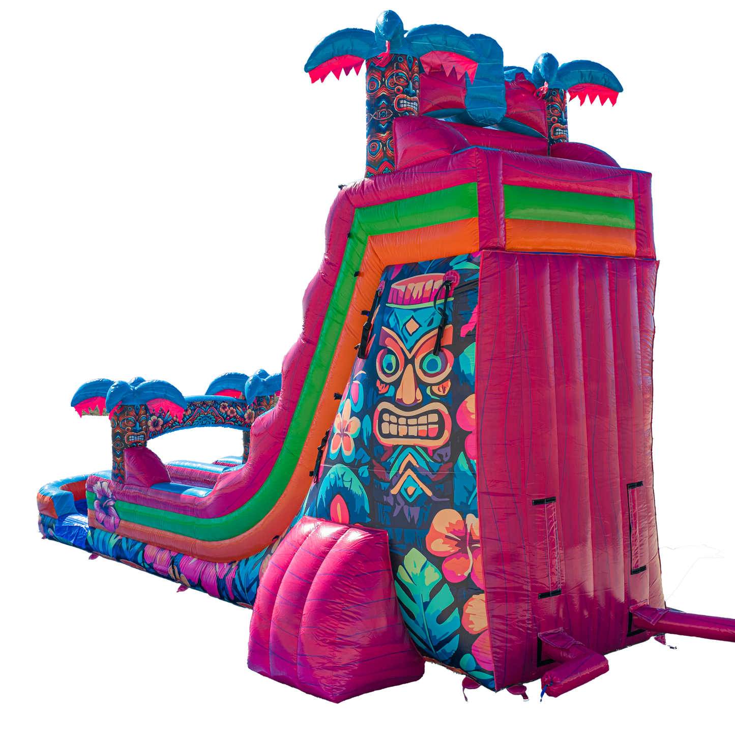 22FT Aloha Splash (Hawaiian Hibiscus) Single Lane Slide PA/NJ Certified (Splash pad)