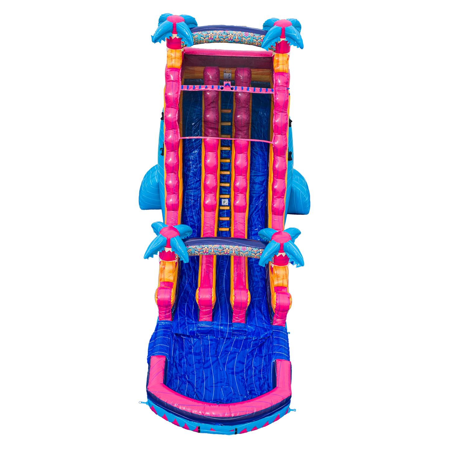 20FT Teal Rippling Rush Dual Lane Slide