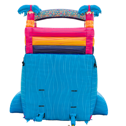 20FT Teal Rippling Rush Dual Lane Slide