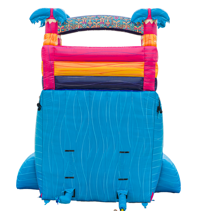 20FT Teal Rippling Rush Dual Lane Slide