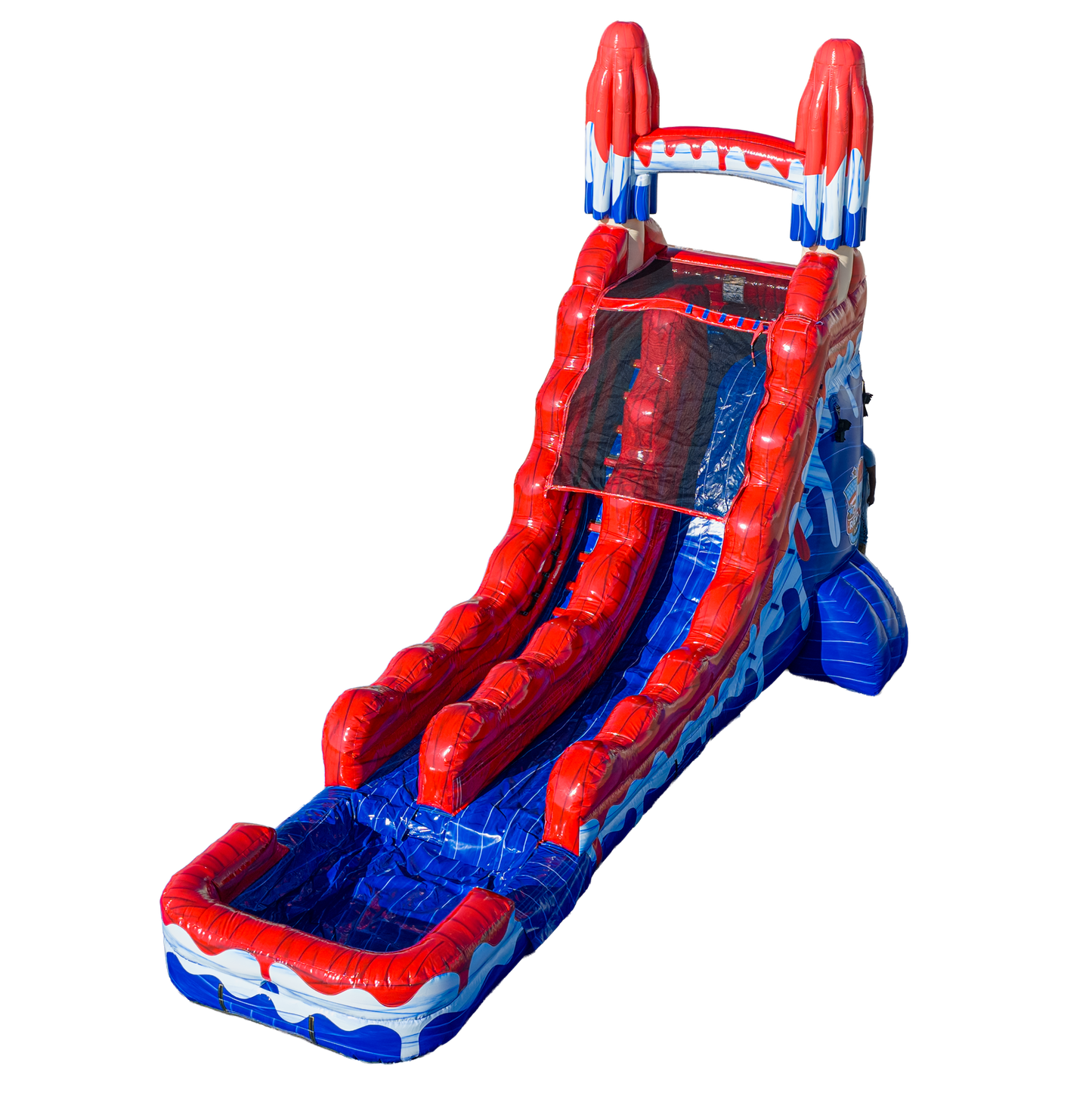18FT Red White and Cool Popsicle Single Lane Slide