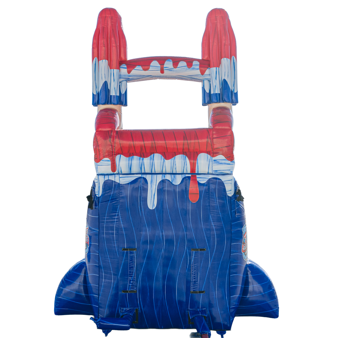 18FT Red White and Cool Popsicle Single Lane Slide