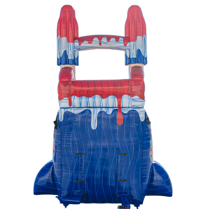 18FT Red White and Cool Popsicle Single Lane Slide