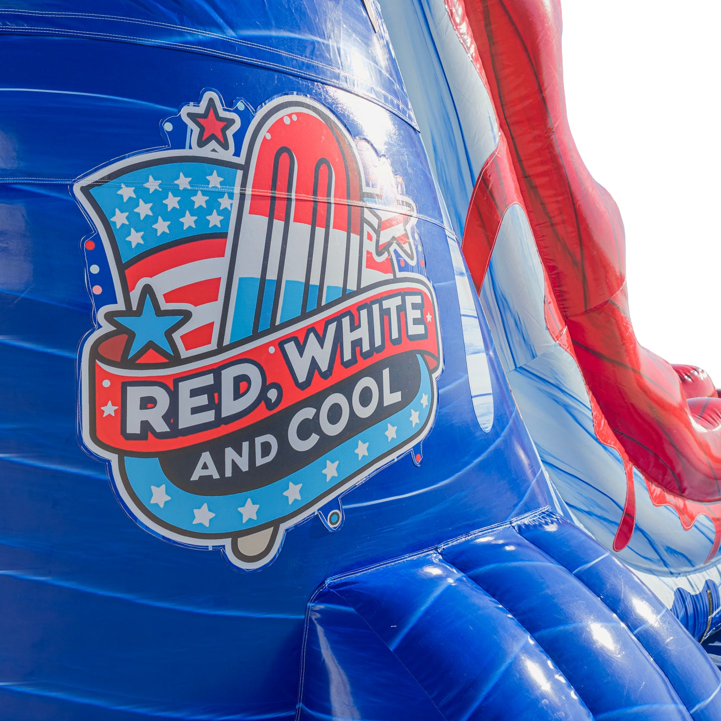 18FT Red White and Cool Popsicle Single Lane Slide