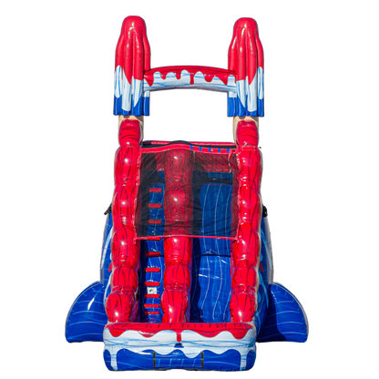 18FT Red White and Cool Popsicle Single Lane Slide