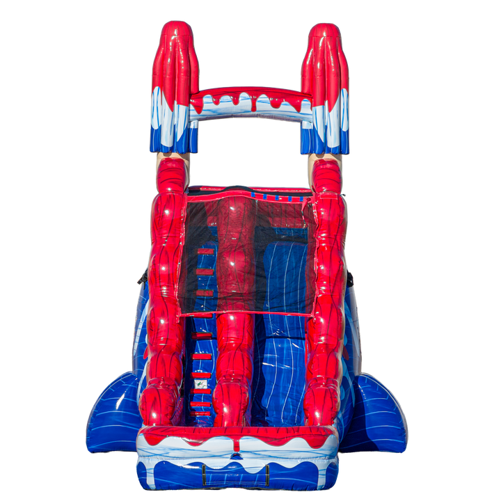 18FT Red White and Cool Popsicle Single Lane Slide