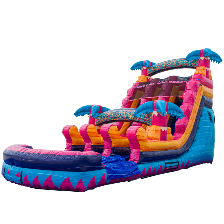 16FT Teal Rippling Rush Dual Lane