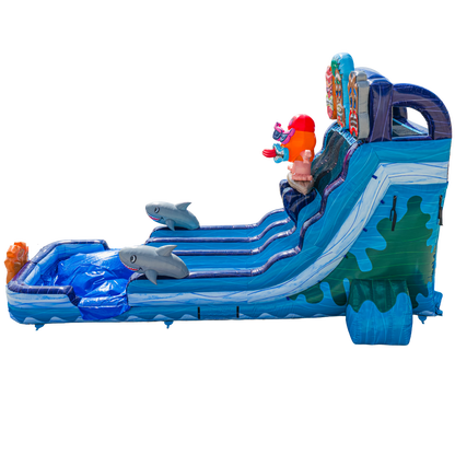 18FT Tiki Tovi Dual Lane Slide
