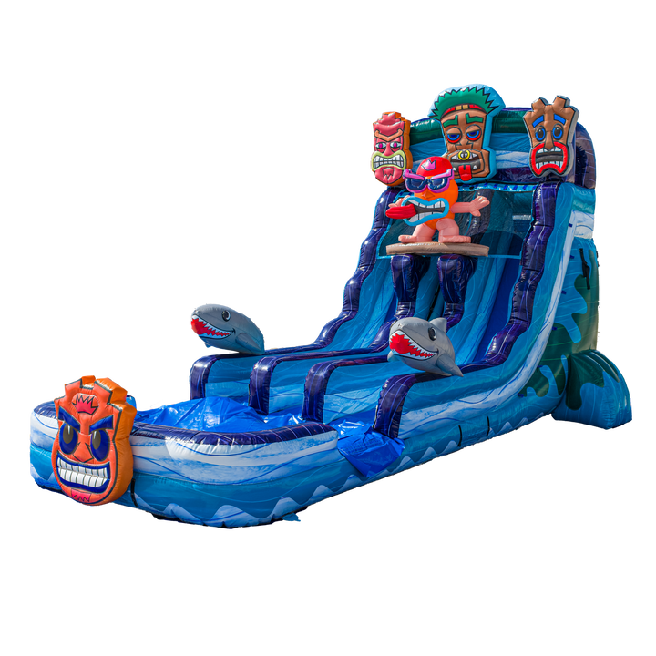 18FT Tiki Tovi Dual Lane Slide