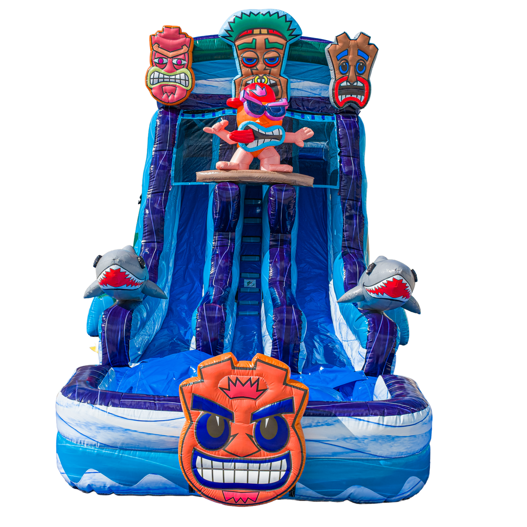 18FT Tiki Tovi Dual Lane Slide