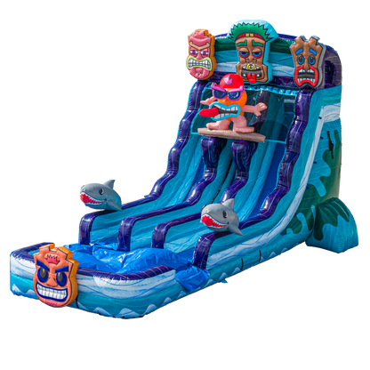 18FT Tiki Tovi Dual Lane Slide