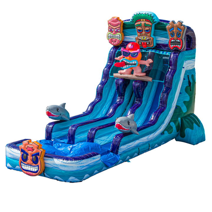 18FT Tiki Tovi Dual Lane Slide