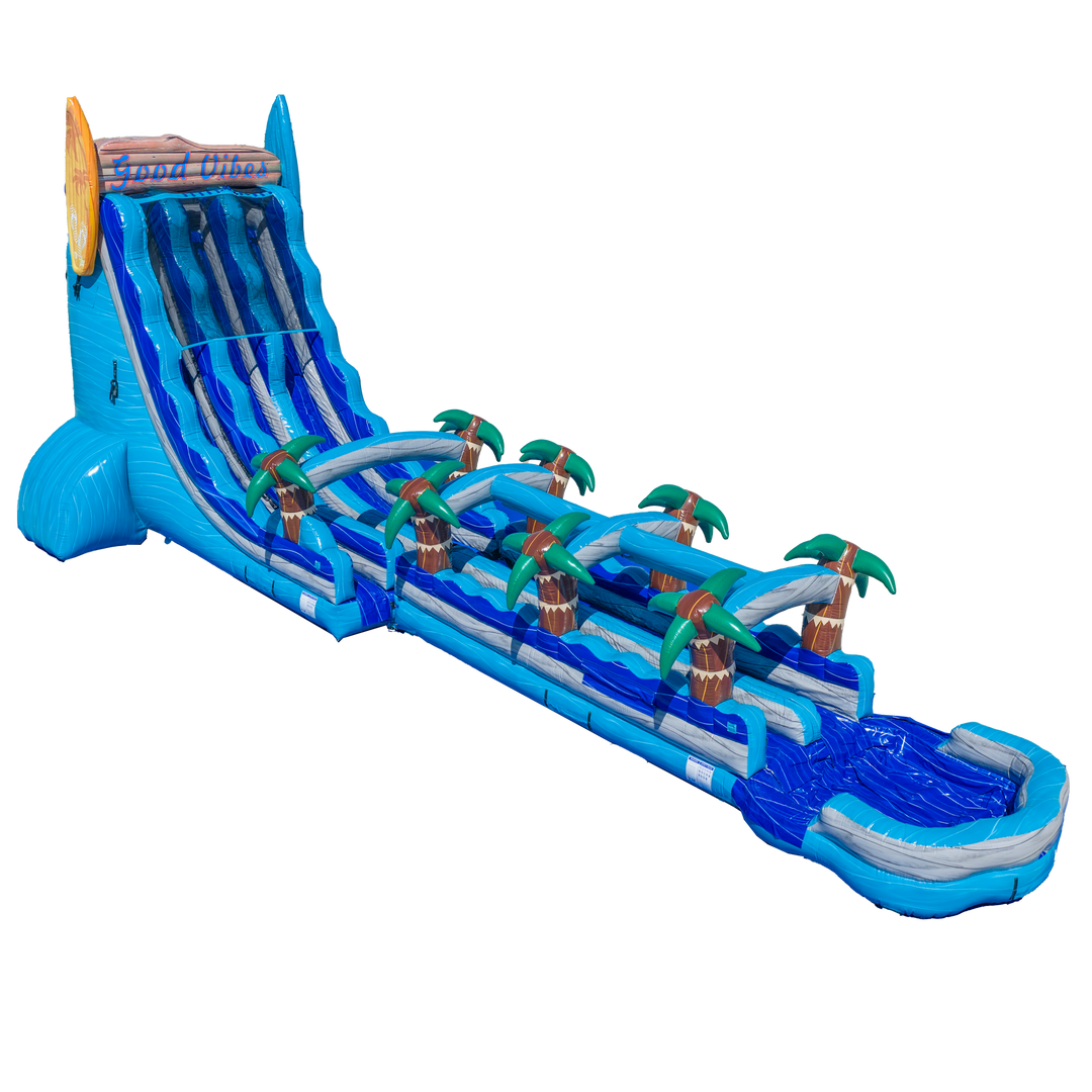 27FT Good Vibes Dual Lane Slide w/Slip n Slide