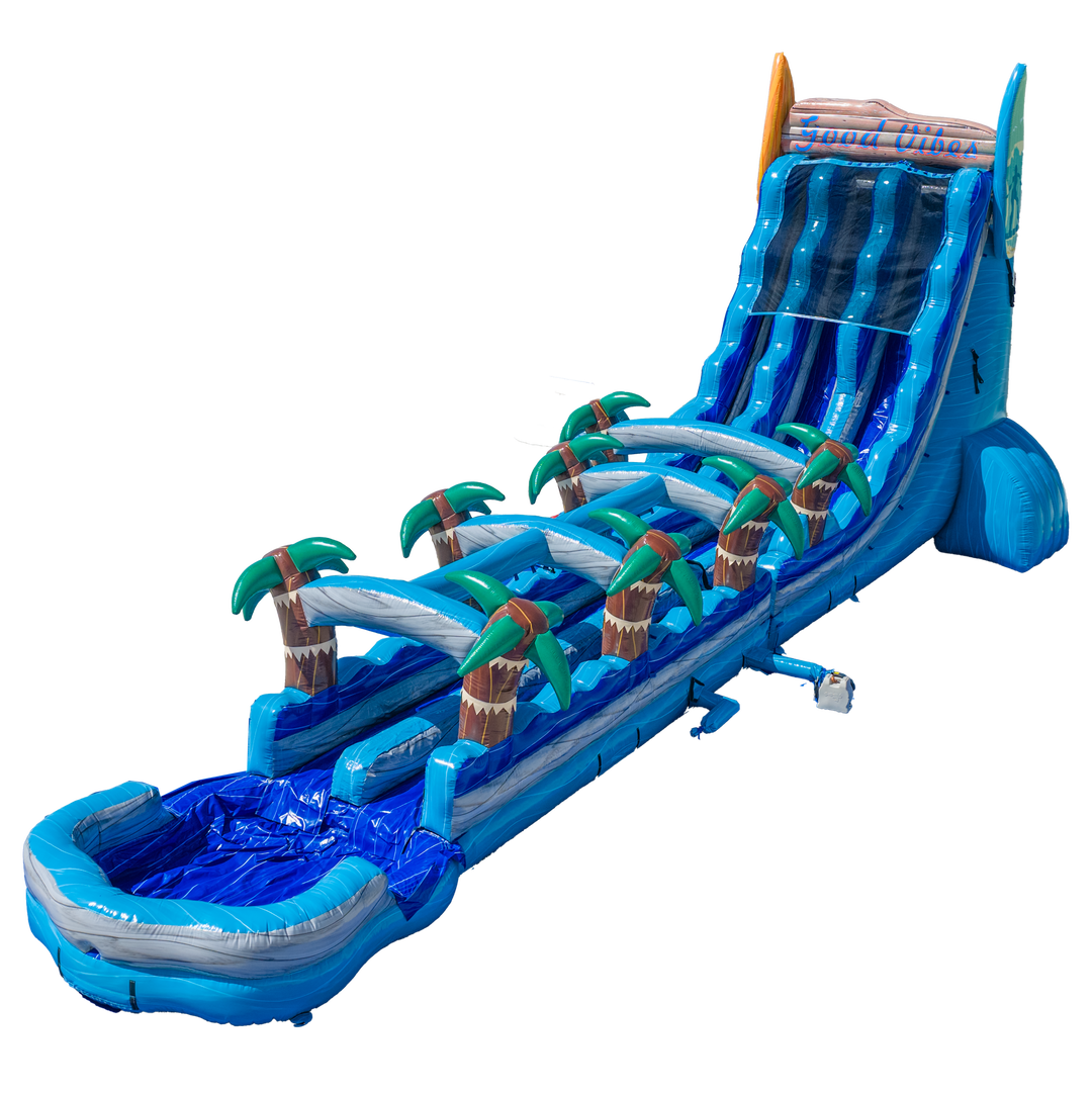 27FT Good Vibes Dual Lane Slide w/Slip n Slide