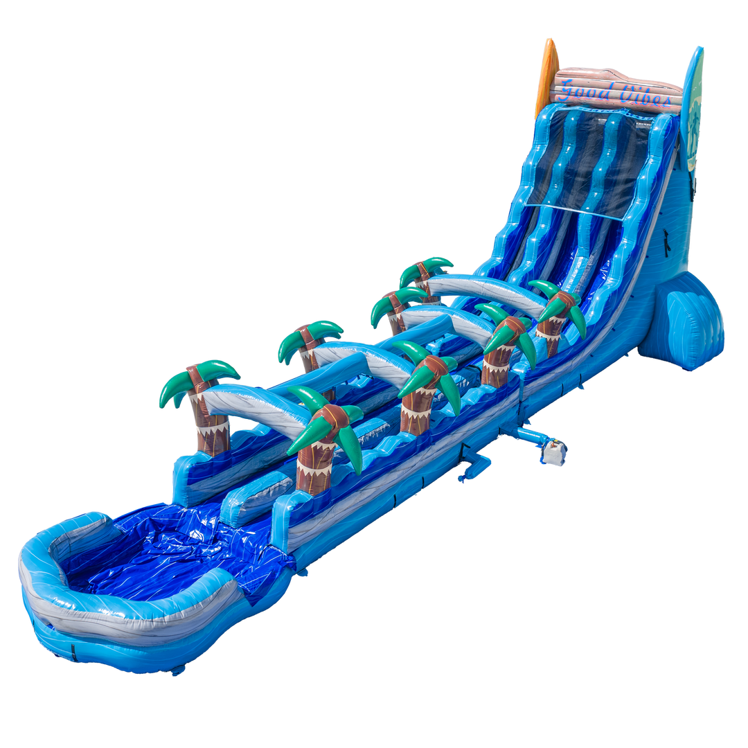 27FT Good Vibes Dual Lane Slide w/Slip n Slide