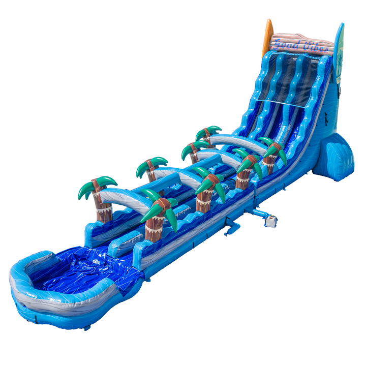 27FT Good Vibes Dual Lane Slide w/Slip n Slide